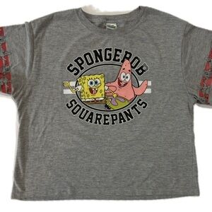 SpongeBob SquarePants T Shirt Youth L Gray Graphic Nickelodeon 99